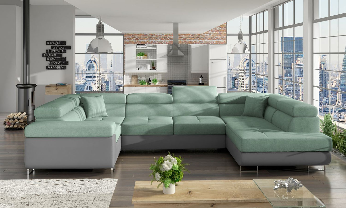 Corner Sleeper Sofa Stamford 7 | size: Width: 202cm, Height: 90cm, Depth: 58cm | color: Soft/Soro | image: 1 | variant: 1016713