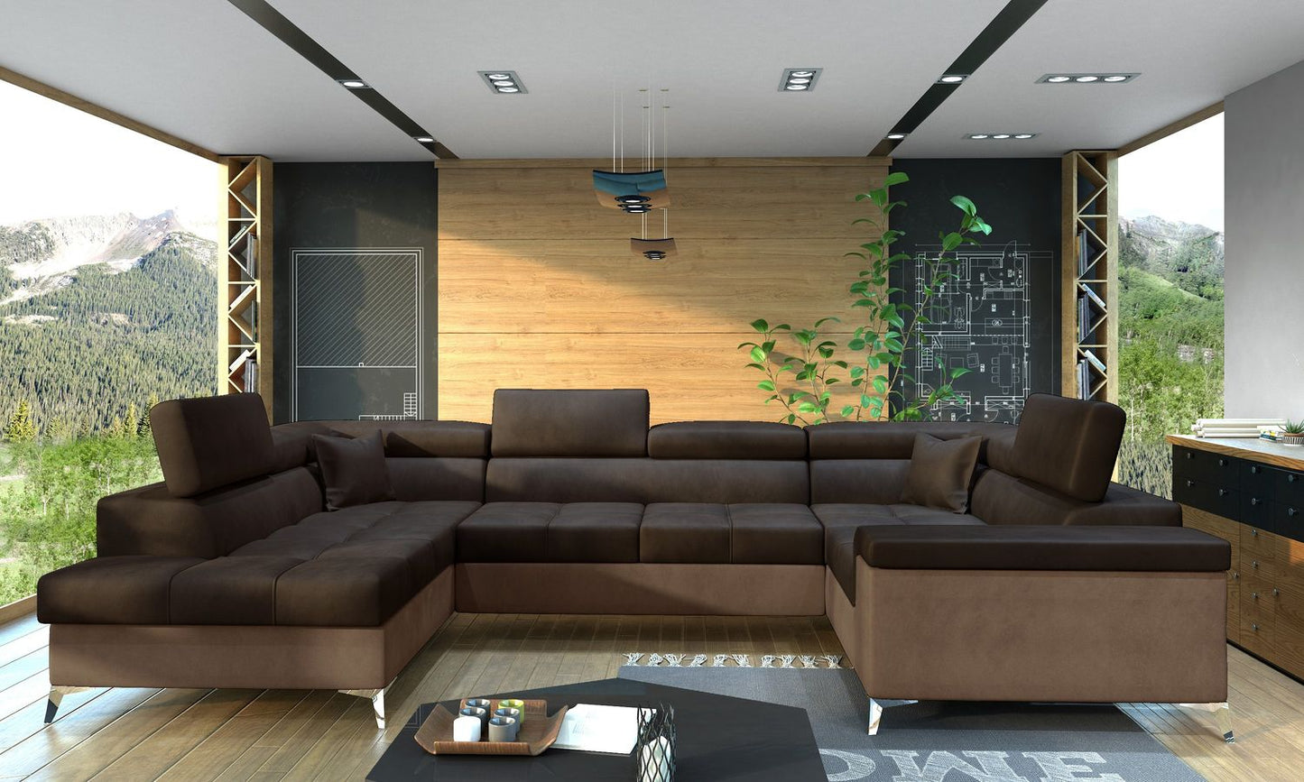 Corner Sleeper Sofa Thiago 35 | size: Width: 208cm, Height: 88cm, Depth: 43cm | color: Monolith | image: 1 | variant: 1016503