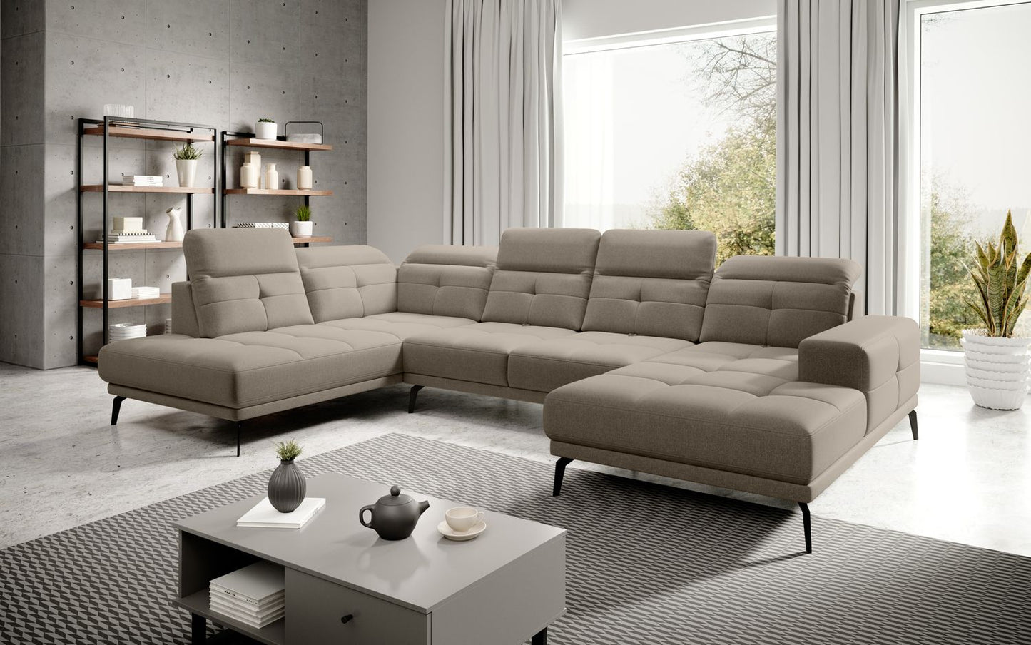 Corner Sofa Alnwick 27 | size: Width: 350cm, Height: 107cm, Depth: 205cm | color: Vero | image: 1 | variant: 1015285