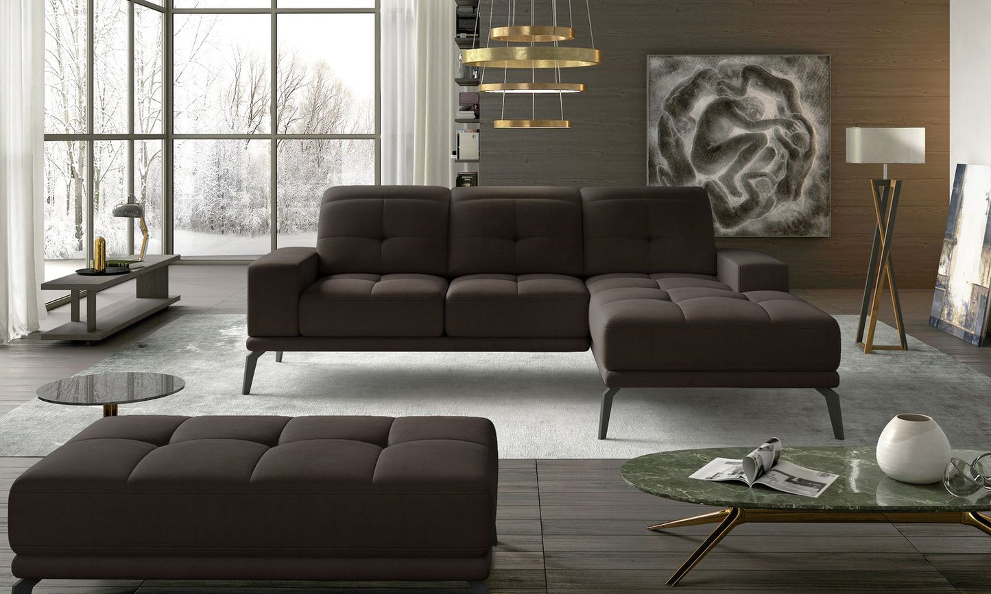 Corner Sofa East Piacenza 31 | size: Width: 265cm, Height: 98cm, Depth: 53cm | color: Monolith | image: 1 | variant: 1017503
