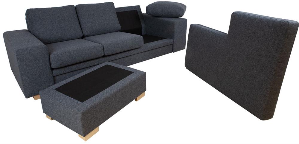 Corner Sofa Hinckley | size: Width: 237cm, Height: 86cm, Depth: 147cm | color: Gray | image: 5 | variant: 1000321