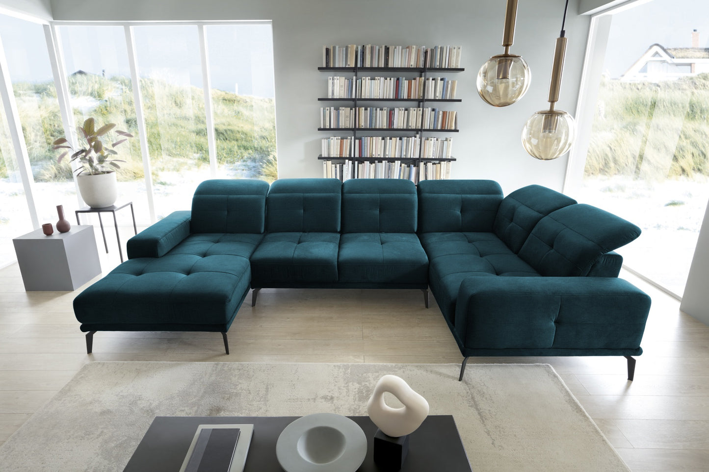 Corner Sofa Louth 115 | size: Width: 350cm, Height: 77cm, Depth: 201cm | color: Nube | image: 1 | variant: 1015992