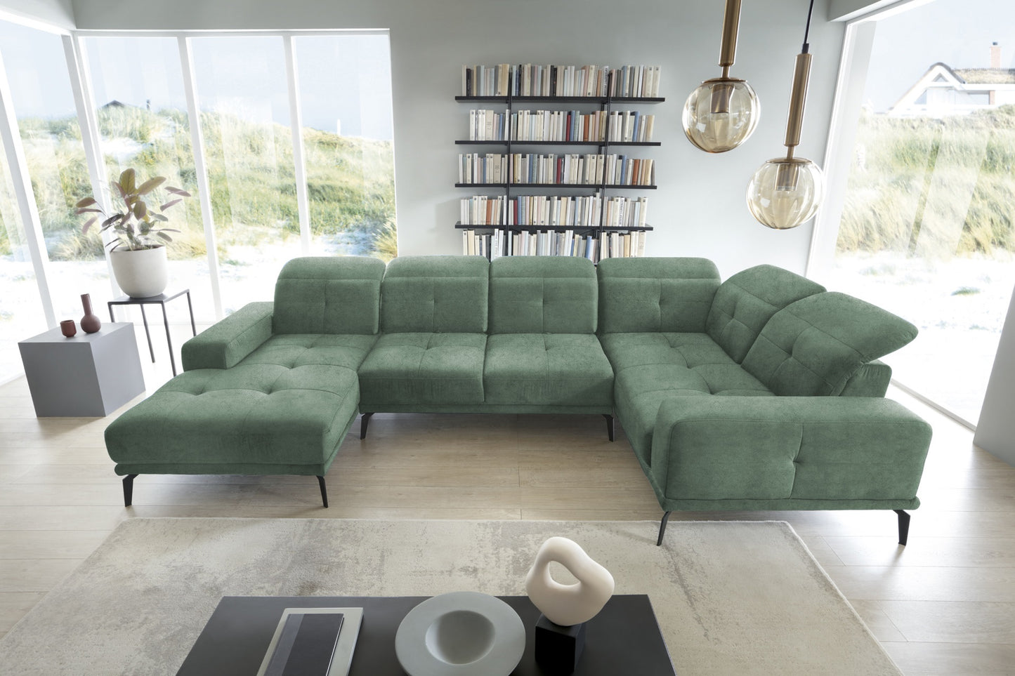 Corner Sofa Louth 79 | size: Width: 350cm, Height: 77cm, Depth: 201cm | color: Loco | image: 1 | variant: 1015956