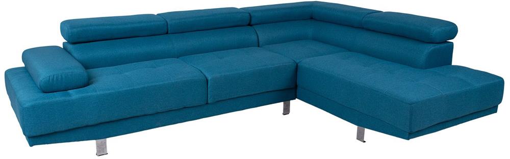 Corner Sofa Maidenhead | size: Width: 263cm, Height: 86cm, Depth: 185cm | color: Blue | image: 1 | variant: 1000387