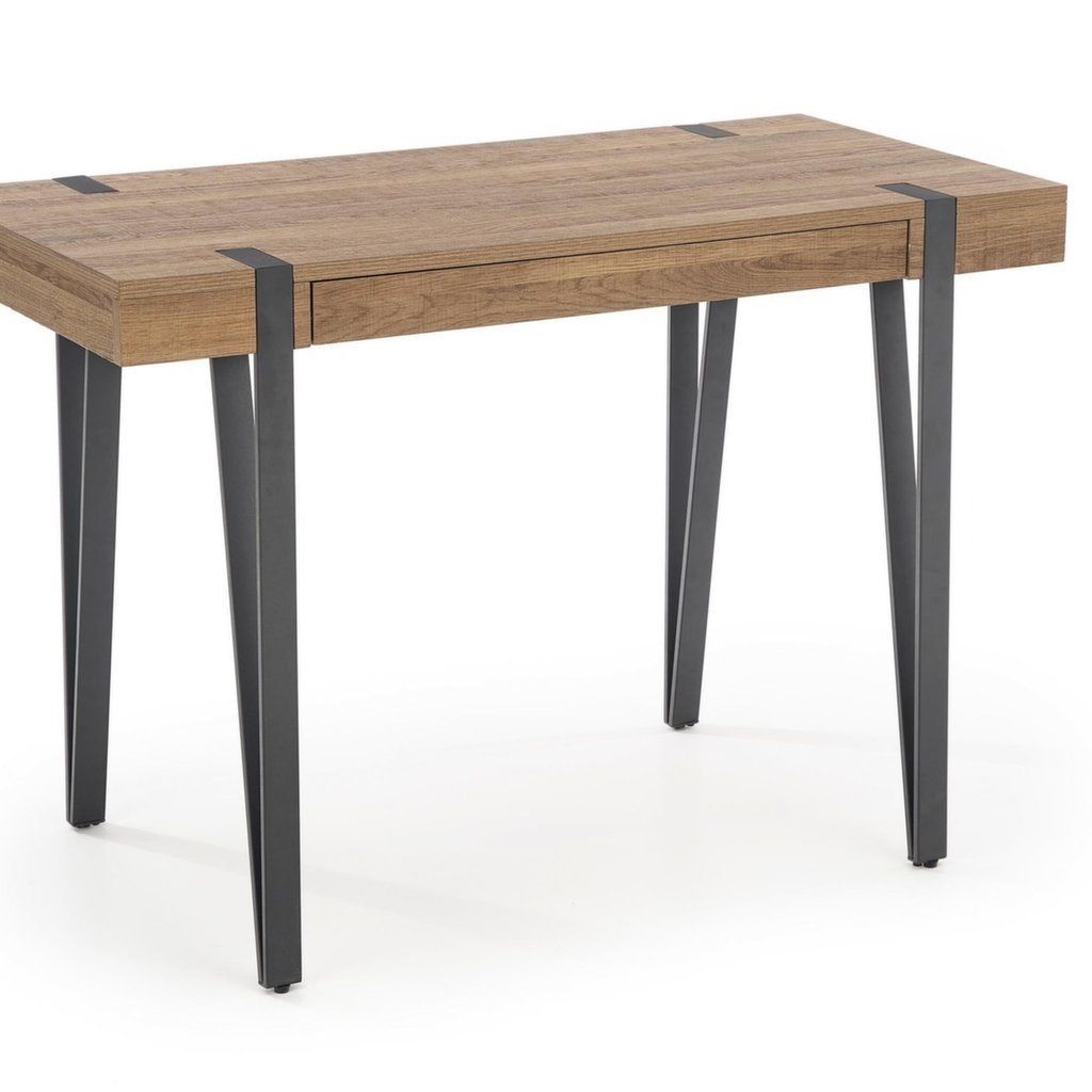 Desk B-39 | size: Length: 55cm, Width: 110cm, Height: 76cm | color: Oak/Grey | image: 1 | variant: 1011371
