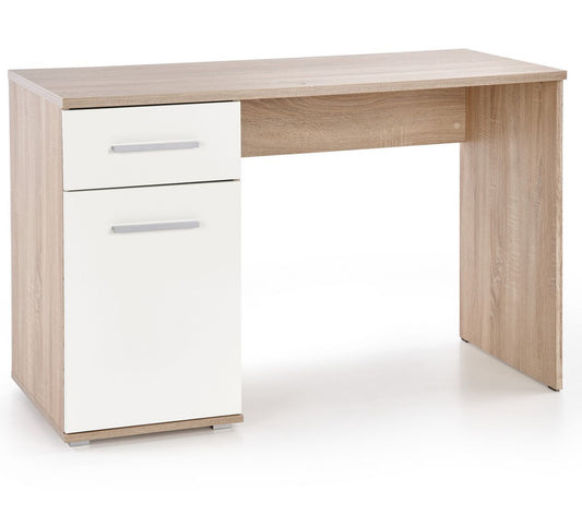 Desk Copenhagen | size: Length: 55cm, Width: 120cm, Height: 75cm | color: White/Oak | image: 1 | variant: 1006904