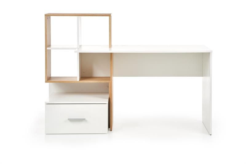 Desk Dubai | size: Length: 50cm, Width: 149cm, Height: 105cm | color: White/Oak | image: 1 | variant: 1003246