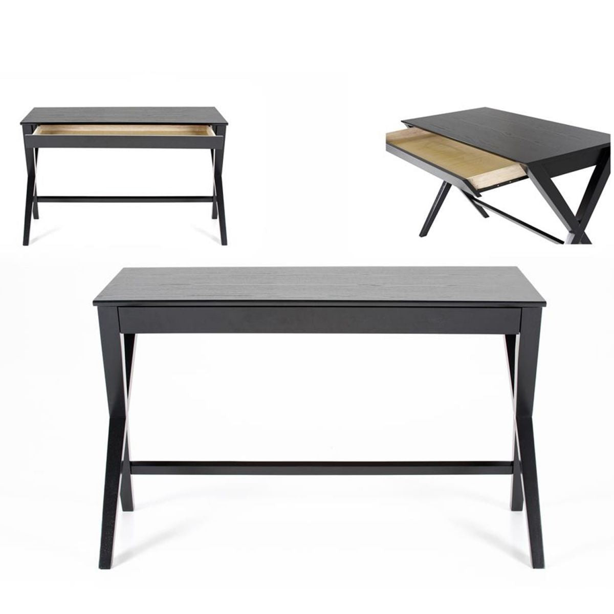 Desk East Dover | size: Length: 120cm, Width: 60cm, Height: 75cm | color: Black | image: 1 | variant: 1005356