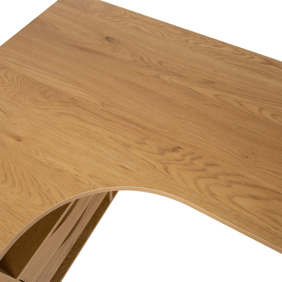 Desk East Esbjerg | size: Length: 80cm, Width: 145cm, Height: 75cm | color: Oak | image: 6 | variant: 1005838