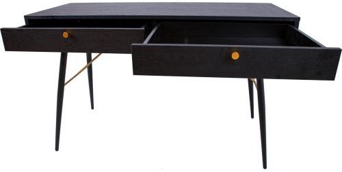 Desk East Knighton | size: Length: 48cm, Width: 120cm, Height: 75cm | color: Black | image: 4 | variant: 1005574