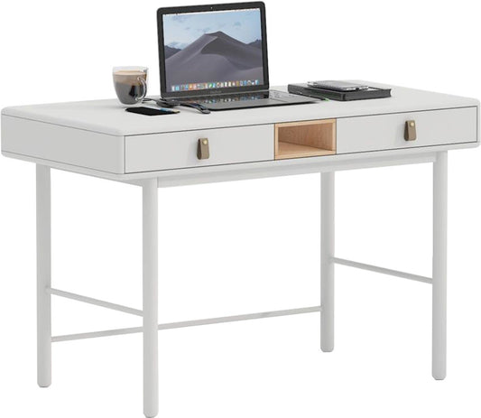Desk Leicester | size: Length: 60cm, Width: 120cm, Height: 75cm | color: White | image: 1 | variant: 1006035