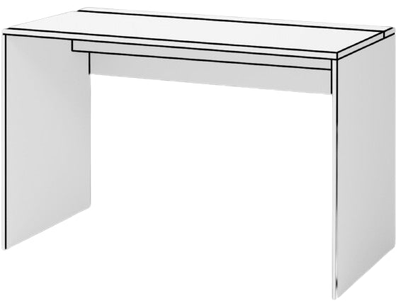 Desk Vercelli | size: Length: 60cm, Width: 120cm, Height: 75cm | color: Black | image: 6 | variant: 1010569