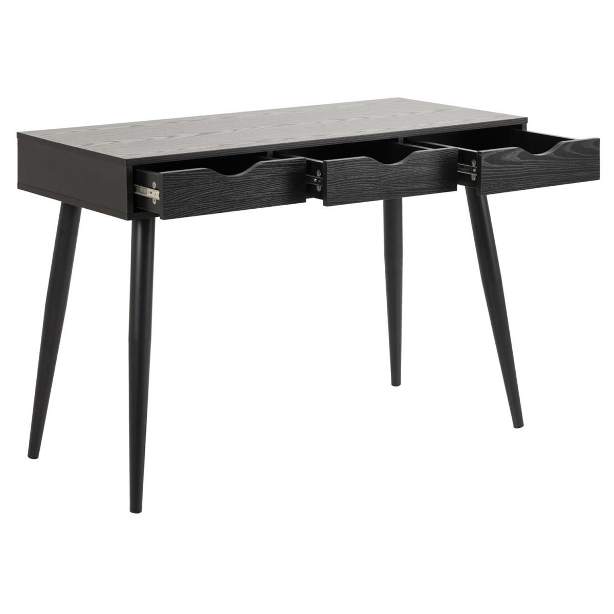 Desk Wolverhampton | size: Length: 110cm, Width: 50cm, Height: 77cm | color: Black | image: 2 | variant: 1005367