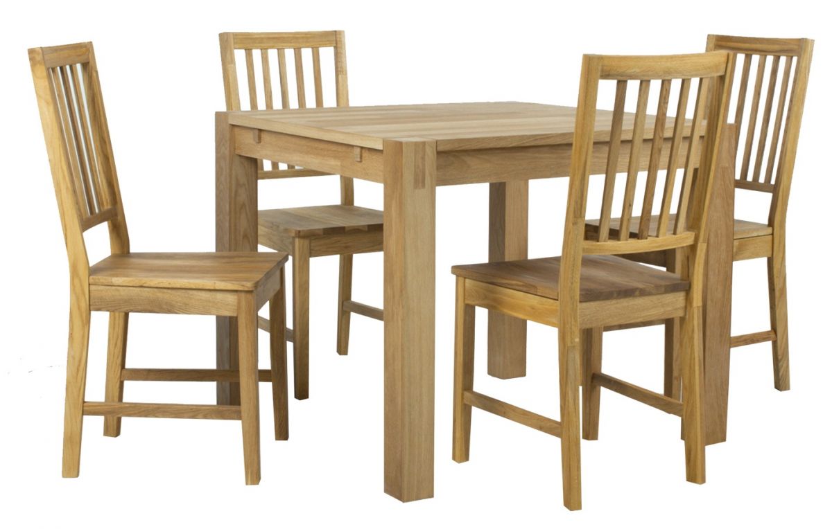 Dining Room Furniture Set Drammen | size: Length: 90cm, Width: 90cm, Height: 76cm | color: Oak | image: 0 | variant: 1001654