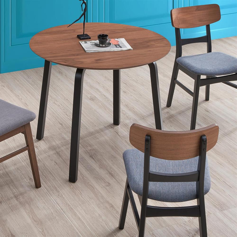 Dining Room Furniture Set East Jonava | size: Length: 90cm, Width: 90cm, Height: 75cm | color: Brown/Black/Grey | image: 6 | variant: 1006163