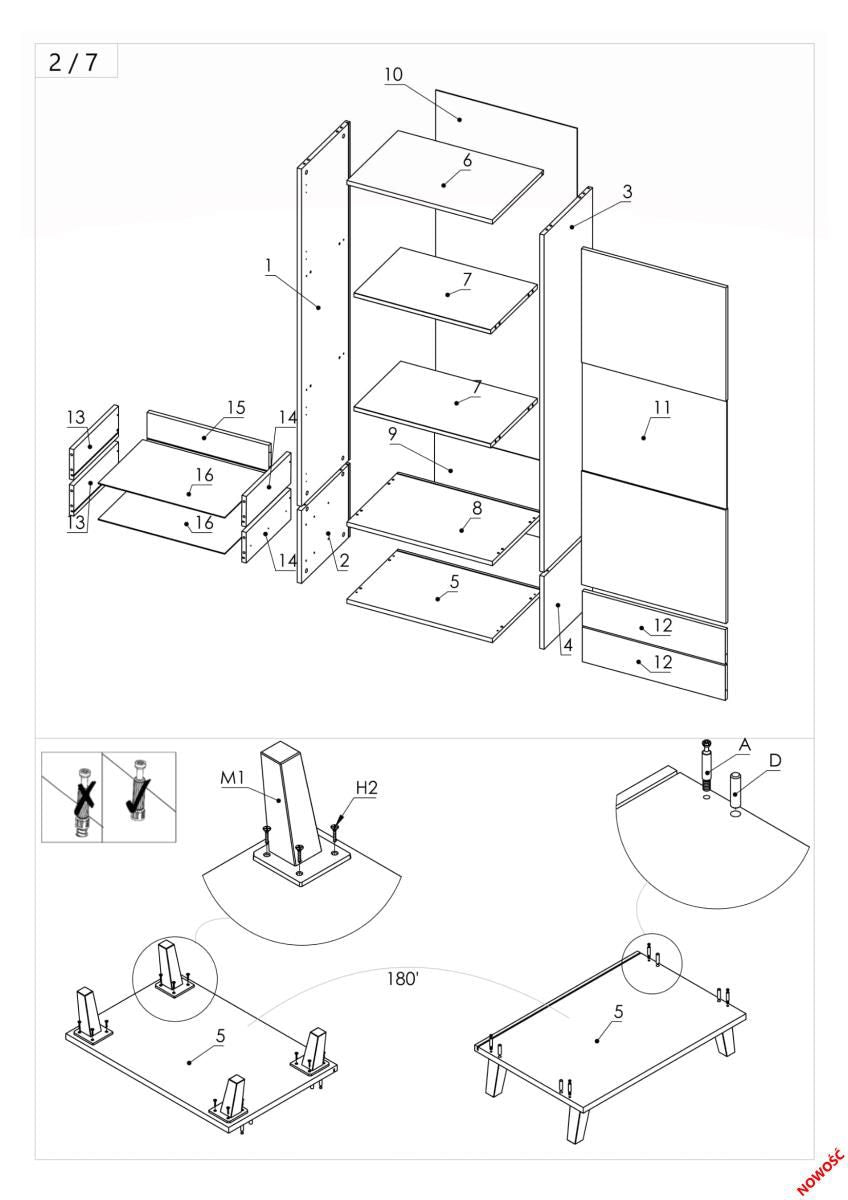 Display Cabinet East Rimini | size: Width: 60cm, Height: 192cm, Depth: 45cm | color: Black/Oak | image: 1 | variant: 1006655