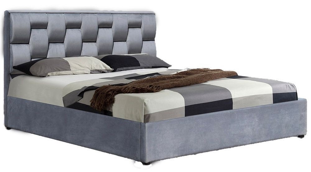 Double Bed Annabel | size: Length: 209cm, Width: 161cm, Height: 106cm | color: Gray | image: 1 | variant: 1010963