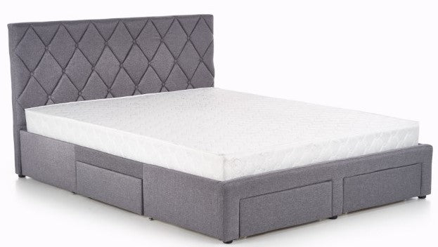 Double Bed Betina | size: Length: 218cm, Width: 169cm, Height: 107cm | color: Gray | image: 1 | variant: 1010962