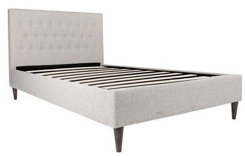 Double Bed Beverley | size: Length: 219cm, Width: 186.5cm, Height: 105cm | color: Beige | image: 2 | variant: 1005199
