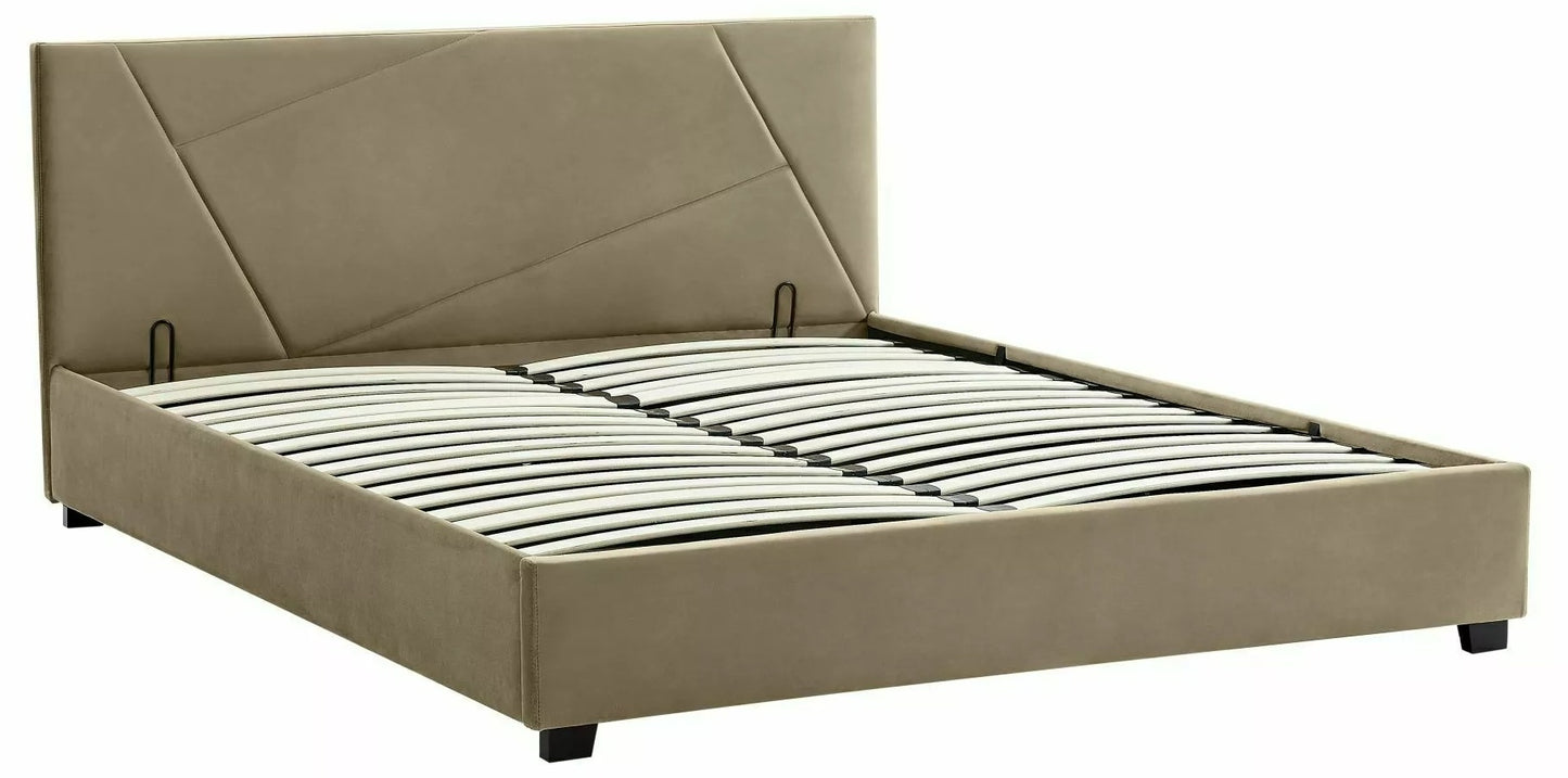 Double Bed Columbia 1 | size: Length: 212cm, Width: 167cm, Height: 86cm | color: Beige | image: 0 | variant: 1010136