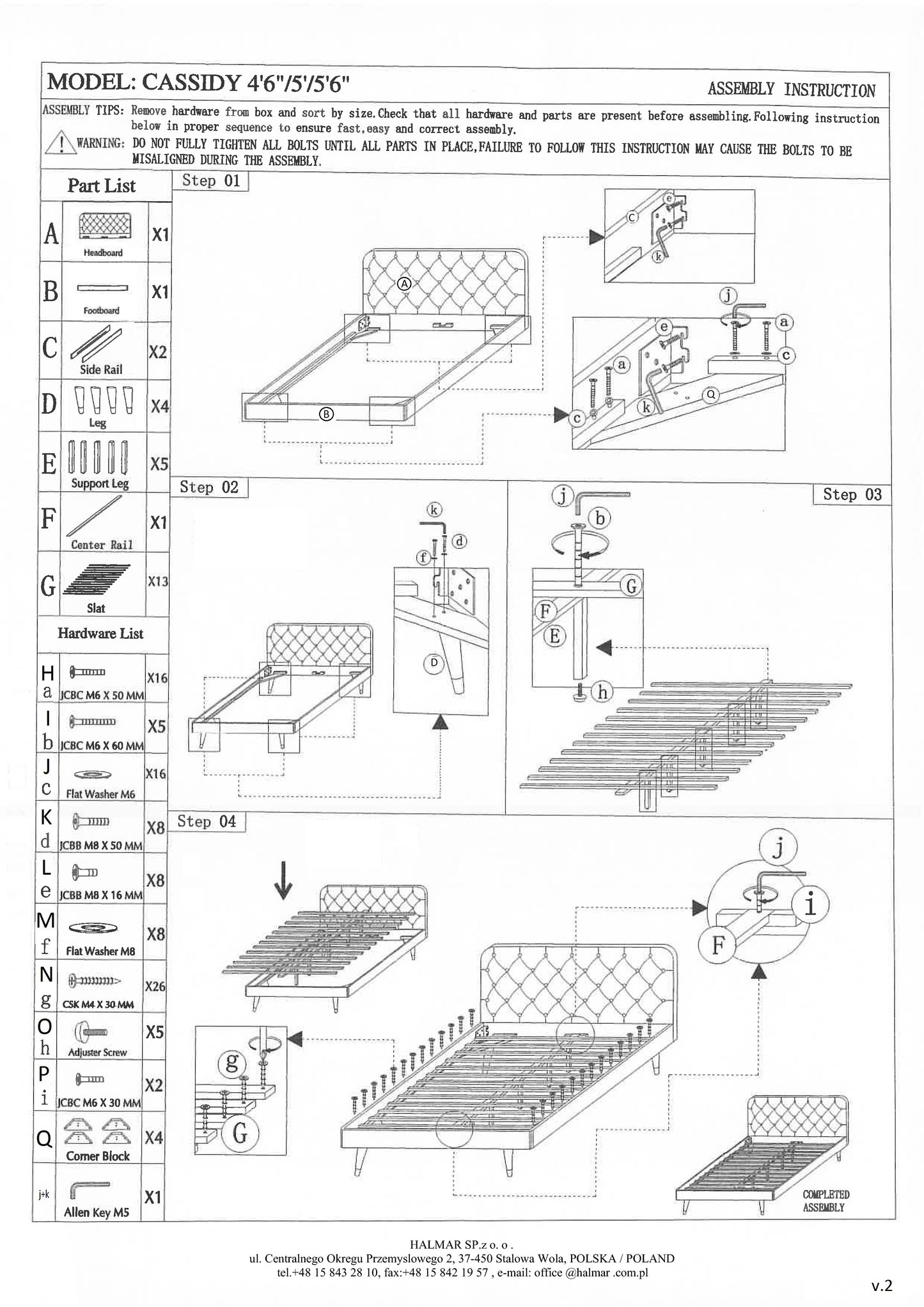 Double Bed East Athens | size: Length: 208cm, Width: 162cm, Height: 102cm | color: Grey/Walnut | image: 7 | variant: 1006687