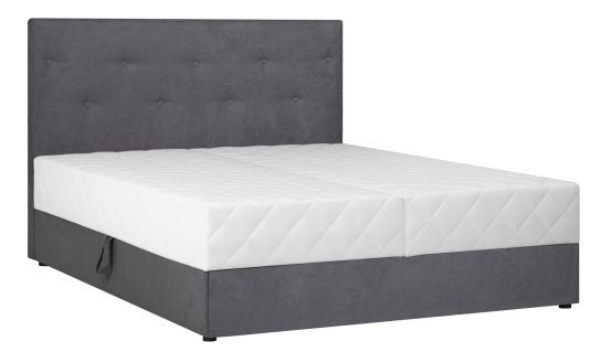 Double Bed East Helsingborg | size: Length: 209cm, Width: 162cm, Height: 110cm | color: Gray | image: 1 | variant: 1005820