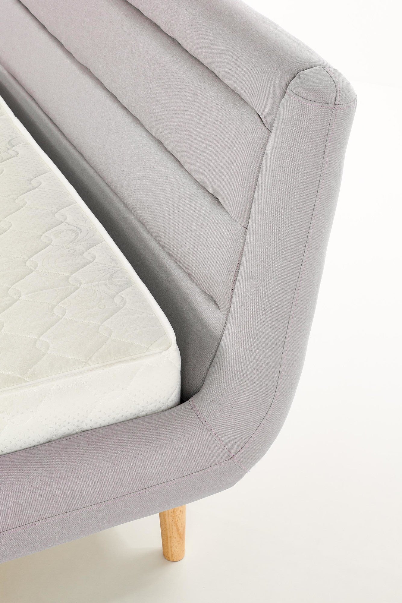 Double Bed East Imperia | size: Length: 232cm, Width: 159cm, Height: 86cm | color: Gray | image: 6 | variant: 1006672