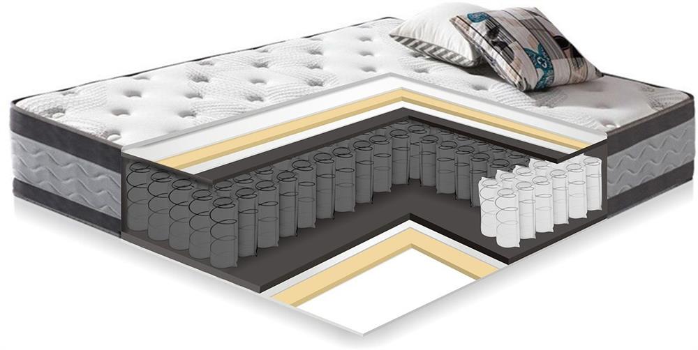 Double Bed East Logrono | size: Length: 211cm, Width: 166.5cm, Height: 110.5cm | color: Gray | image: 3 | variant: 1006285