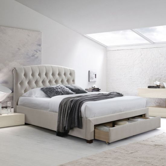 Double Bed East Maidenhead | size: Length: 236.5cm, Width: 168cm, Height: 119.5cm | color: Beige | image: 1 | variant: 1005857