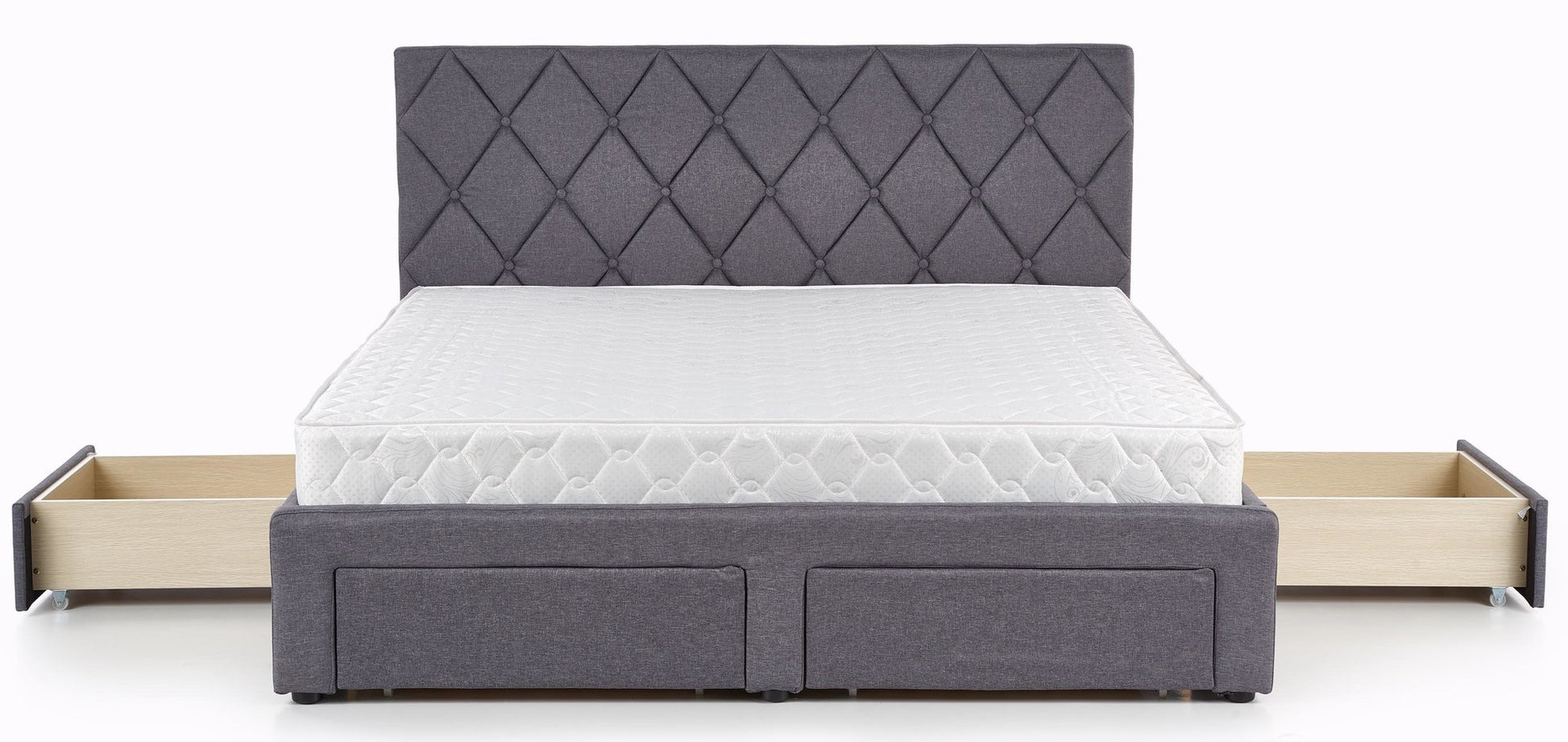 Double Bed East Rovigo | size: Length: 218cm, Width: 169cm, Height: 107cm | color: Gray | image: 4 | variant: 1006680