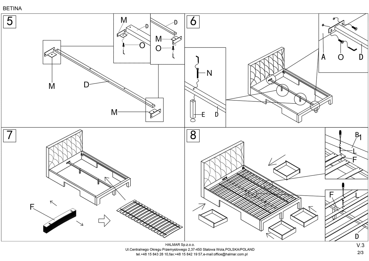 Double Bed East Rovigo | size: Length: 218cm, Width: 169cm, Height: 107cm | color: Gray | image: 7 | variant: 1006680