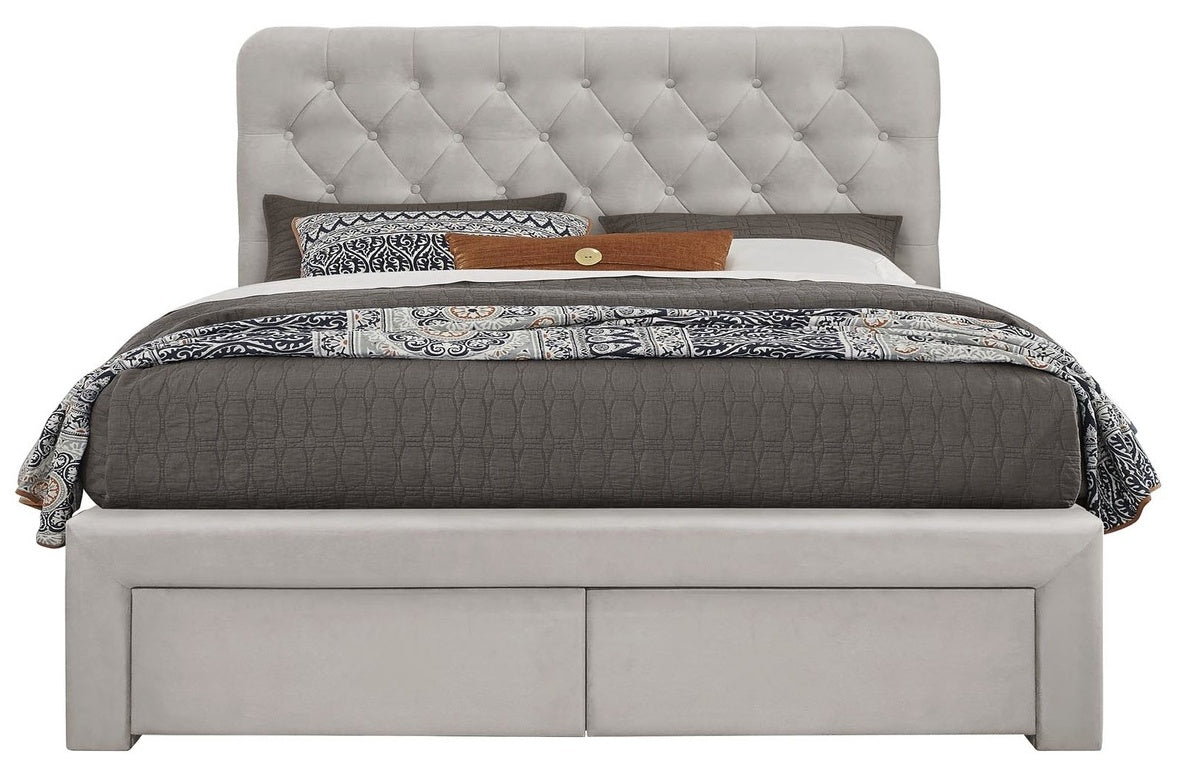 Double Bed Lima | size: Length: 216cm, Width: 167cm, Height: 118cm | color: Beige | image: 0 | variant: 1003369