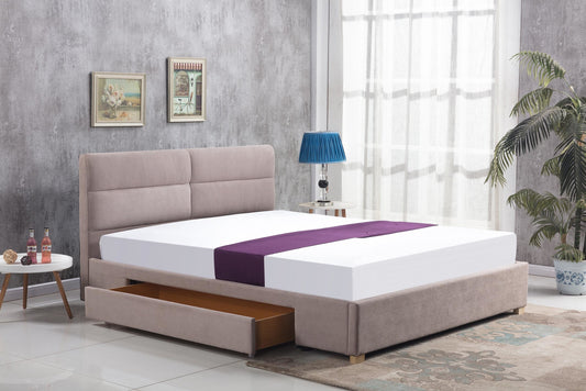 Double Bed Liverpool | size: Length: 216cm, Width: 170cm, Height: 95cm | color: Beige | image: 1 | variant: 1003372