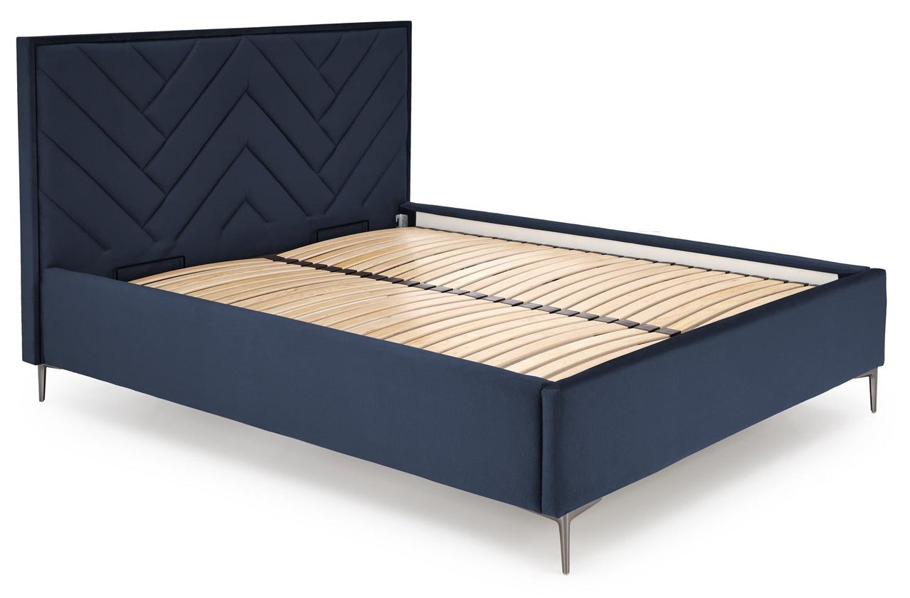 Double Bed Los Angeles | size: Length: 208cm, Width: 175cm, Height: 44cm | color: Blue | image: 0 | variant: 1003381