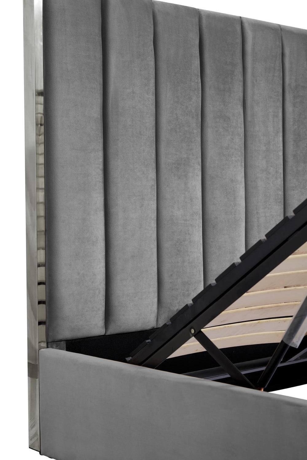 Double Bed Manchester | size: Length: 214cm, Width: 171cm, Height: 33cm | color: Grey/Silver | image: 5 | variant: 1003387