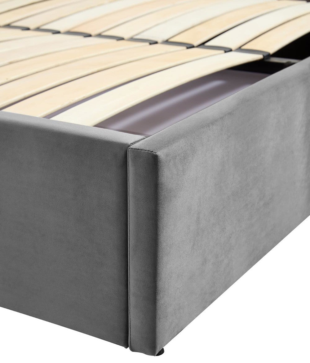 Double Bed Manchester | size: Length: 214cm, Width: 171cm, Height: 33cm | color: Grey/Silver | image: 6 | variant: 1003387