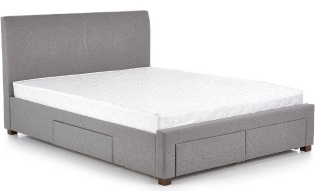 Double Bed Modena 1 | size: Length: 220cm, Width: 164cm, Height: 106cm | color: Gray | image: 1 | variant: 1010978