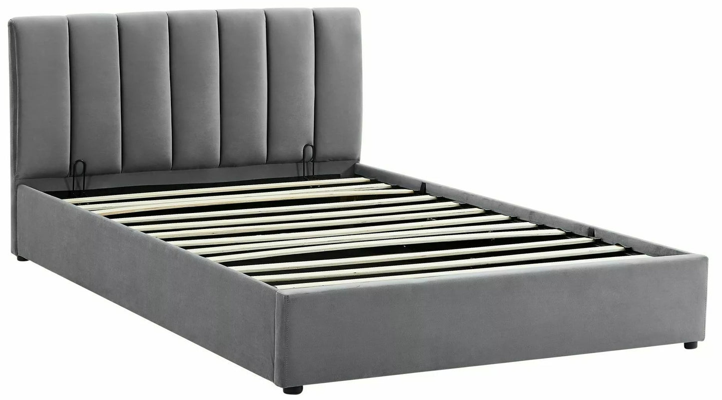 Double Bed St Neots | size: Length: 215cm, Width: 127cm, Height: 79cm | color: Gray | image: 0 | variant: 1004540