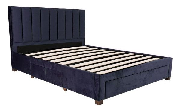 Double Bed Tenby | size: Length: 215cm, Width: 165cm, Height: 111cm | color: Blue | image: 2 | variant: 1001749