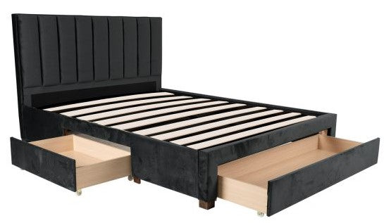 Double Bed Tenby | size: Length: 215cm, Width: 165cm, Height: 111cm | color: Gray | image: 3 | variant: 1001750