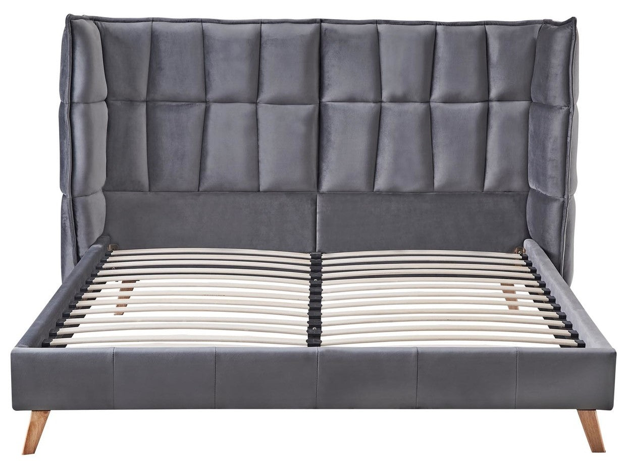 Double Bed West Tredegar | size: Length: 216cm, Width: 171cm, Height: 118cm | color: Gray | image: 2 | variant: 1007415