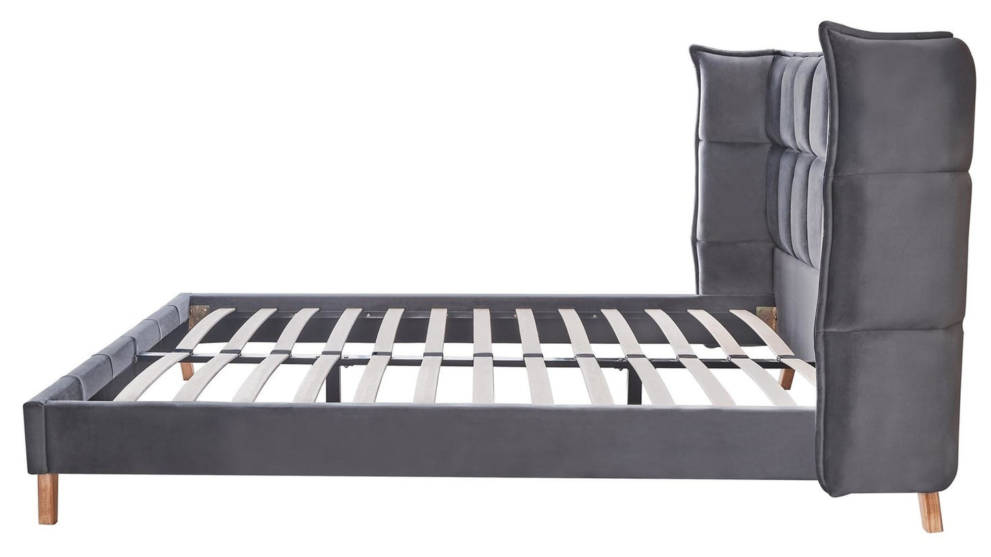 Double Bed West Tredegar | size: Length: 216cm, Width: 171cm, Height: 118cm | color: Gray | image: 3 | variant: 1007415