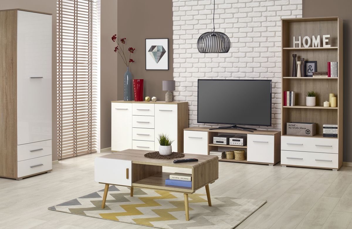 Dresser Copenhagen | size: Width: 116cm, Height: 82cm, Depth: 40cm | color: White/Oak | image: 3 | variant: 1001987
