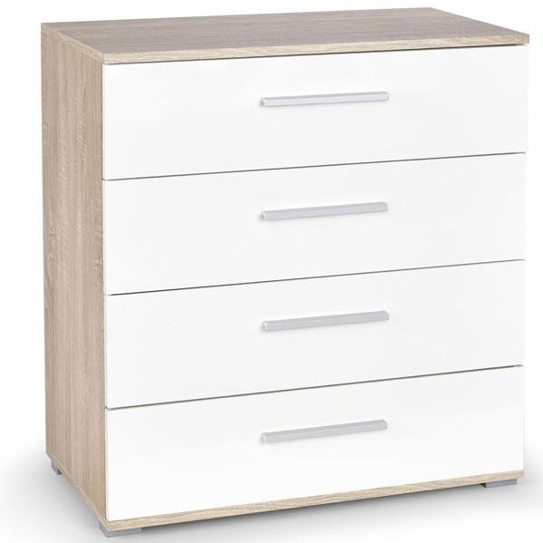 Dresser Copenhagen | size: Width: 77cm, Height: 82cm, Depth: 40cm | color: White/Oak | image: 2 | variant: 1001982