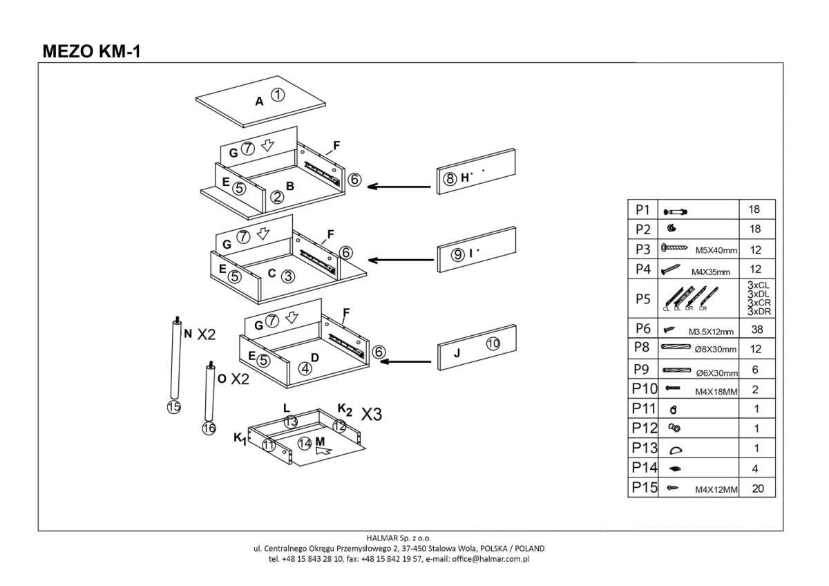 Dresser East Imola | size: Width: 63cm, Height: 85cm, Depth: 29cm | color: Multicolored | image: 3 | variant: 1006633