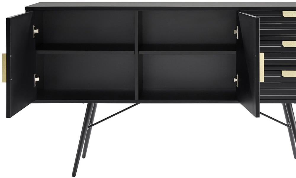 Dresser East Vatican | size: Length: 40cm, Width: 150cm, Height: 80cm | color: Black | image: 4 | variant: 1006327