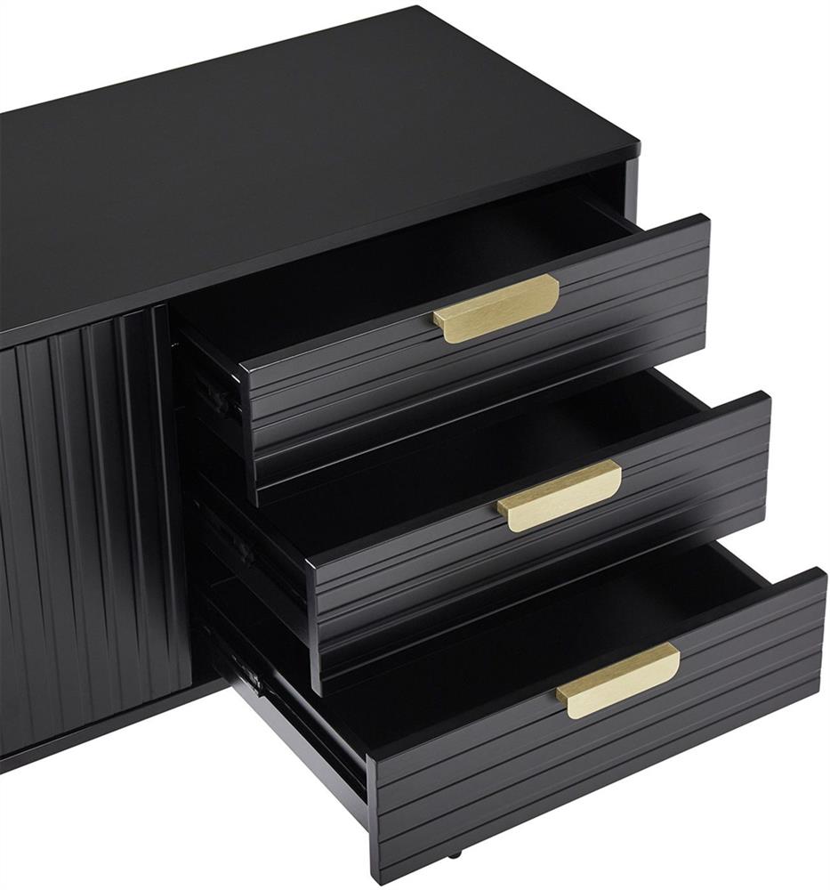 Dresser East Vatican | size: Length: 40cm, Width: 150cm, Height: 80cm | color: Black | image: 6 | variant: 1006327