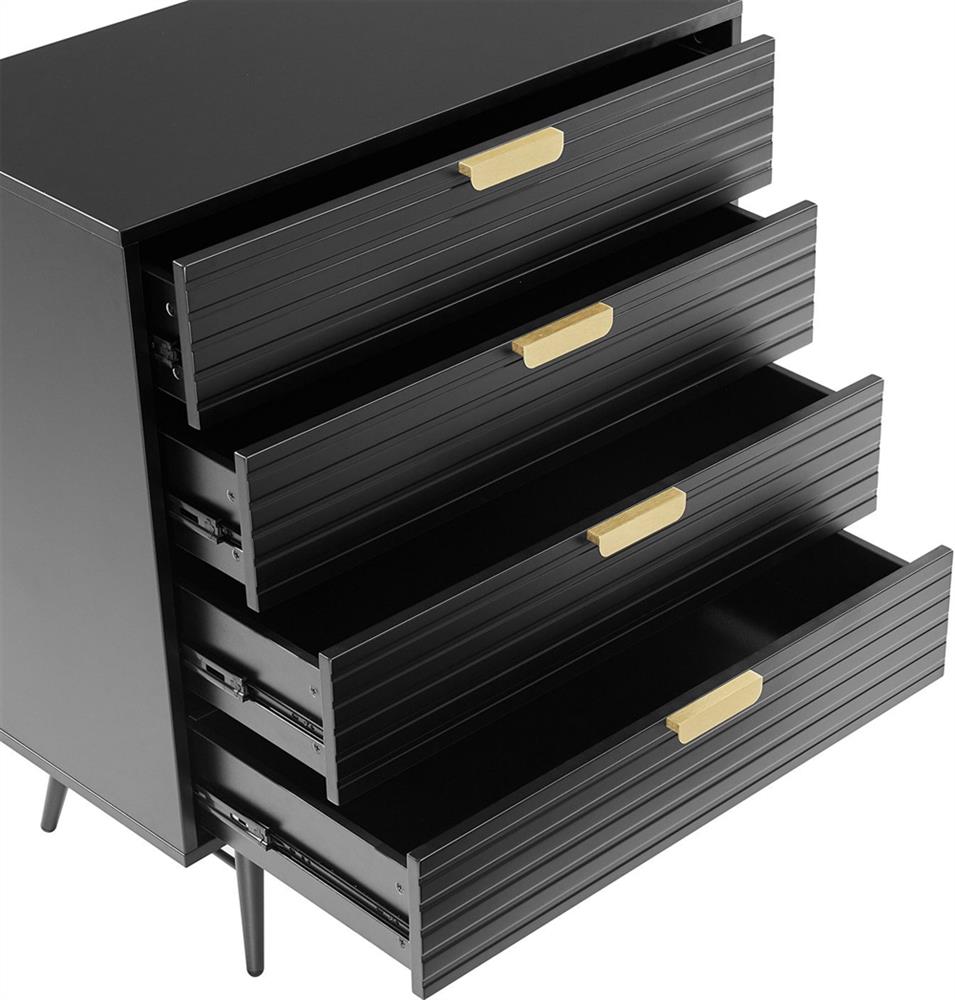 Dresser East Vatican | size: Length: 40cm, Width: 80cm, Height: 90cm | color: Black | image: 7 | variant: 1006331