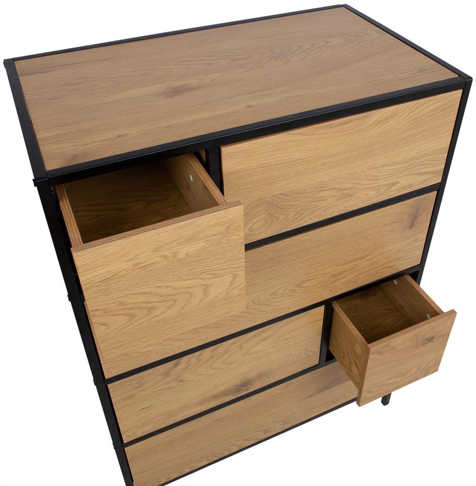 Dresser East Viljandi | size: Length: 40cm, Width: 70cm, Height: 95cm | color: Black/Oak | image: 3 | variant: 1005942