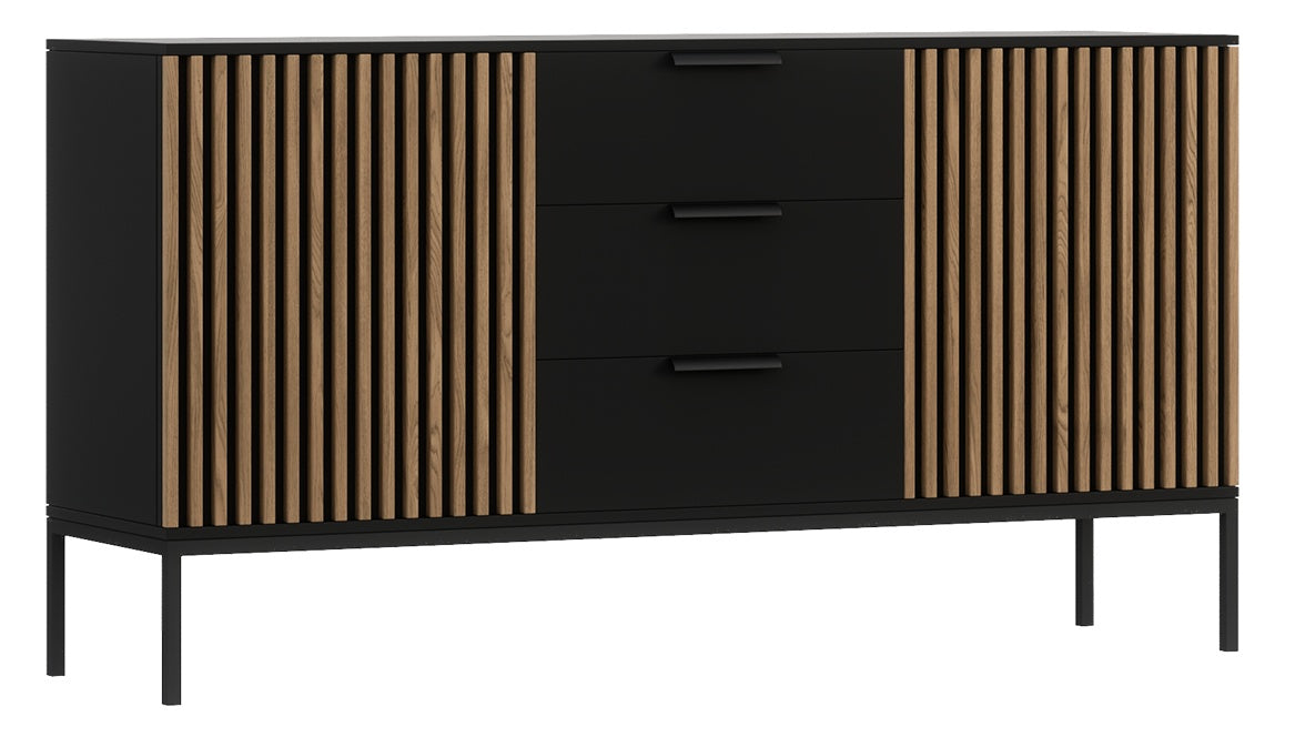 Dresser Meorati | size: Length: 150cm, Width: 40cm, Height: 80cm | color: Black | image: 0 | variant: 1017059